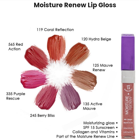 Rimmel Moisture Renew Cream Lipgloss - Picture 2 of 6